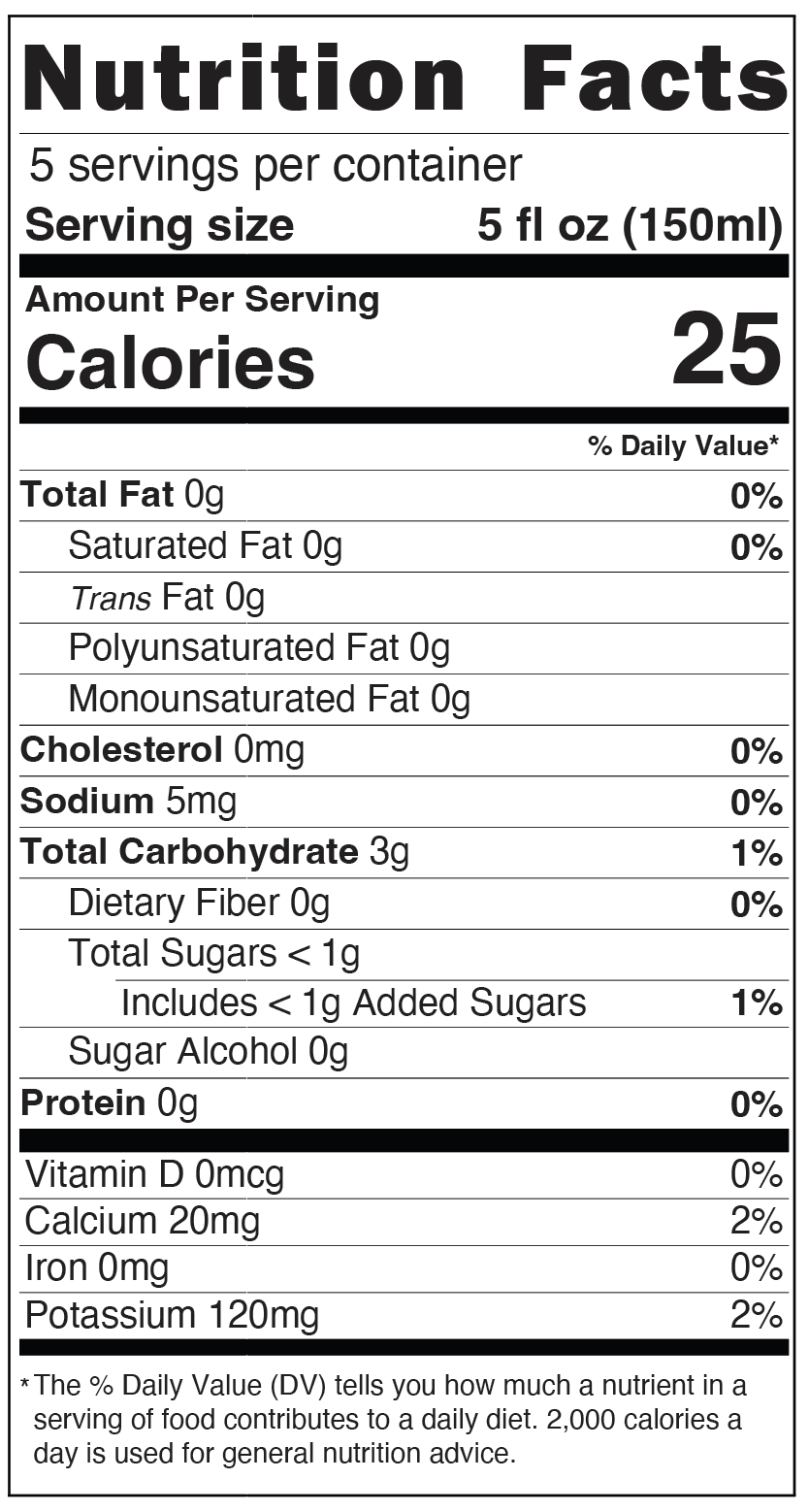 Nutrition facts